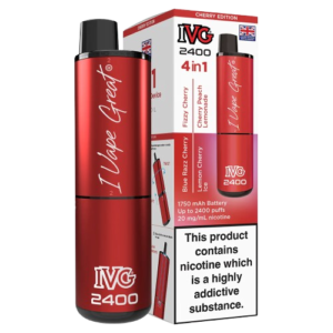 IVG 2400 Puff Disposable Vape – Cherry edition